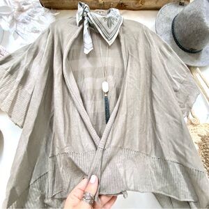 REVOLVE Semi sheer Open front boho asymmetrical cardigan/cover up